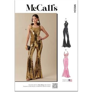 McCall's MCCALLS Sewing Patten M8534U5 Misses' Knit Jumpsuits U5 (16-18-20-22-24) McCall's MCCALLS Sewing Patten M8534U5 Misses' Knit Jumpsuits U5 (16-18-20-22-24)
