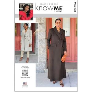 Know me Sewing Pattern ME2103K5 Misses' Lined Coat in Two Lengths by Beaute' J'Adore K5 (8-10-12-14-16) Know me Sewing Pattern ME2103K5 Misses' Lined Coat in Two Lengths by Beaute' J'Adore K5 (8-10-12-14-16)