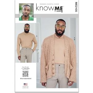 Know me Sewing Pattern ME2105AA Men's Knit Turtleneck and Cardigan by Norris Dánta Ford AA (34-36-38-40-42) Know me Sewing Pattern ME2105AA Men's Knit Turtleneck and Cardigan by Norris Dánta Ford AA (34-36-38-40-42)