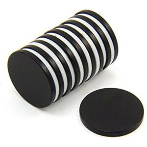 FIRST4MAGNETS Black Epoxy Coated N42 Neodymium Magnet for Arts, Crafts, Model Making, DIY, Hobbies, Office, and Home 20mm dia x 2mm thick 2.6kg Pull Pack of 10 FIRST4MAGNETS Black Epoxy Coated N42 Neodymium Magnet for Arts, Crafts, Model Making, DIY, Hobbies, Office, and Home 20mm dia x 2mm thick 2.6kg Pull Pack of 10