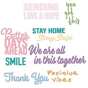 Sizzix Thinlits Set 8PK Good Vibes 665030 Metal Cutting Die for Cardmaking, Scrapbooking, Papercraft and More, Grey, One Size Sizzix Thinlits Set 8PK Good Vibes 665030 Metal Cutting Die for Cardmaking, Scrapbooking, Papercraft and More, Grey, One Size