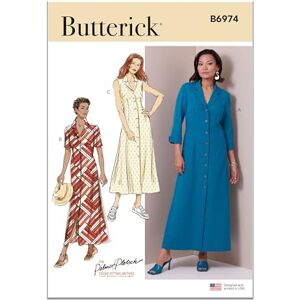 Butterick B6974F5 Misses' Shirt Dress with Sleeve Variations by Palmer/Pletsch F5(16-18-20-22-24) Butterick B6974F5 Misses' Shirt Dress with Sleeve Variations by Palmer/Pletsch F5(16-18-20-22-24)