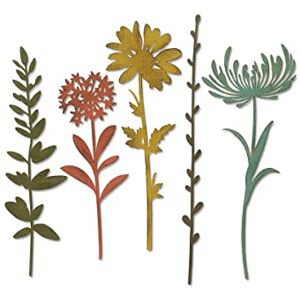 Sizzix Thinlits Die Set 5PK Wildflower Stems #1, Multi-colour Colour Sizzix Thinlits Die Set 5PK Wildflower Stems #1, Multi-colour Colour