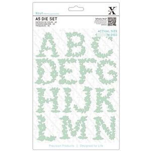 Xcut A5 Dies - Floral Alphabet A-N - Art & Craft Xcut A5 Dies - Floral Alphabet A-N - Art & Craft