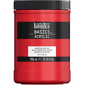 Liquitex Basics Acrylic Paint, Cadmium Red Medium Hue, 946 ml Pot Liquitex Basics Acrylic Paint, Cadmium Red Medium Hue, 946 ml Pot