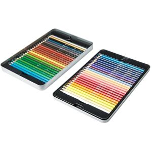 Amazon Basics Coloured Pencils in Tin Box, Pack of 48 Assorted Colours Amazon Basics Coloured Pencils in Tin Box, Pack of 48 Assorted Colours