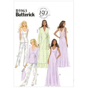Butterick Patterns B5963 A5 Misses Robe/ Top/ Gown/ Pants and Bag, White,A5 (6-8-10-12-14) Butterick Patterns B5963 A5 Misses Robe/ Top/ Gown/ Pants and Bag, White,A5 (6-8-10-12-14)