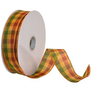 Morex Autumn Hayride Plaid Wired Fabric Ribbon, Harvest Gold, 1-1/2 in x 50-Yd,7392.40/50-636 Morex Autumn Hayride Plaid Wired Fabric Ribbon, Harvest Gold, 1-1/2 in x 50-Yd,7392.40/50-636