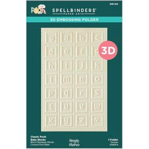 Spellbinders Classic Pooh Baby Blocks 3D Embossing Folder with Simple Stories Spellbinders Classic Pooh Baby Blocks 3D Embossing Folder with Simple Stories