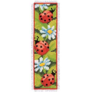 Vervaco Bookmark Ladybirds Counted Cross Stitch Kit, Multi-Colour Vervaco Bookmark Ladybirds Counted Cross Stitch Kit, Multi-Colour