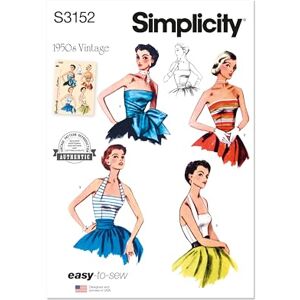 Simplicity Sewing Pattern SS3152H5 Misses' Halter and Strapless Bodice H5 (6-8-10-12-14) Simplicity Sewing Pattern SS3152H5 Misses' Halter and Strapless Bodice H5 (6-8-10-12-14)