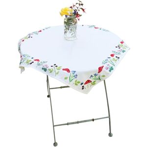 Trimits Embroidery Kit Tablecloth Includes Printed Fabric, Threads, Needle & Instructions, 80 x 80cm, Toadstools Trimits Embroidery Kit Tablecloth Includes Printed Fabric, Threads, Needle & Instructions, 80 x 80cm, Toadstools