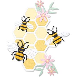 Sizzix Thinlits Die Set 11PK Bee Hive by Olivia Rose 665880 Chapter 2 2022, Multicolor, One Size Sizzix Thinlits Die Set 11PK Bee Hive by Olivia Rose 665880 Chapter 2 2022, Multicolor, One Size