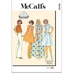 McCall's MCCALLS Sewing Pattern M8492U5 Misses' Dress or Top U5 (16-18-20-22-24) McCall's MCCALLS Sewing Pattern M8492U5 Misses' Dress or Top U5 (16-18-20-22-24)