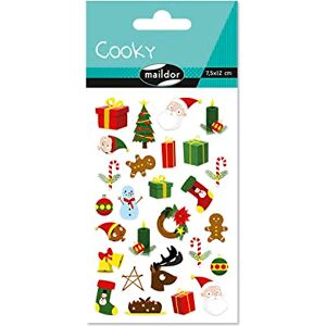 Maildor CY153Cpack GOMMETTES 3D Cooky LOT DE 10 planches 12x8 cm 270 Stickers SYMBOLES NOËL Maildor CY153Cpack GOMMETTES 3D Cooky LOT DE 10 planches 12x8 cm 270 Stickers SYMBOLES NOËL