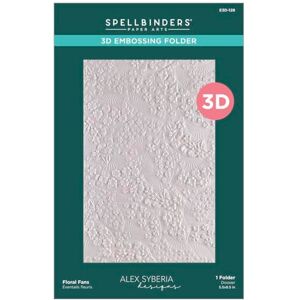 Spellbinders Floral Fans 3D Embossing Folder from The Spring in Kyoto Collection by Alex Syberia Designs, White Spellbinders Floral Fans 3D Embossing Folder from The Spring in Kyoto Collection by Alex Syberia Designs, White