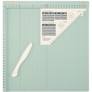 Creative Labs 2137-050 Easy Scoring Board cm in Mint Green with Bone Folder and Guide for Card Making and Paper Crafts, 30,5 x 30,5 cm Creative Labs 2137-050 Easy Scoring Board cm in Mint Green with Bone Folder and Guide for Card Making and Paper Crafts, 30,5 x 30,5 cm