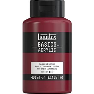 Liquitex Basics Acrylic Paint, Cadmium Red Deep Hue, 400 ml Bottle Liquitex Basics Acrylic Paint, Cadmium Red Deep Hue, 400 ml Bottle