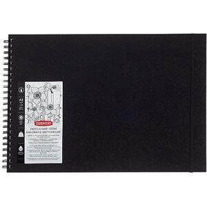 Derwent Sketch & Store Hardback Sketch Book, A3 Landscape, Drawing & Writing, 56 Sheets, Acid-Free Paper, Wirebound Spine, Professional Quality, 2102174,black Derwent Sketch & Store Hardback Sketch Book, A3 Landscape, Drawing & Writing, 56 Sheets, Acid-Free Paper, Wirebound Spine, Professional Quality, 2102174,black