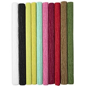 Sizzix Surfacez Crepe Paper, 12" x 24", Festive, 10 Sheets 665991 Chapter 3 2022, Multicolor, One Size Sizzix Surfacez Crepe Paper, 12" x 24", Festive, 10 Sheets 665991 Chapter 3 2022, Multicolor, One Size