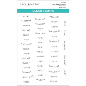 Spellbinders Color Swatch Names Clear Stamp Set - Clear Stamp Set Spellbinders Color Swatch Names Clear Stamp Set - Clear Stamp Set