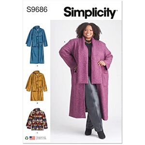 Simplicity SS9686W2 Womens' Coat and Jacket W2 (20W-22W-24W-26W-28W) Simplicity SS9686W2 Womens' Coat and Jacket W2 (20W-22W-24W-26W-28W)