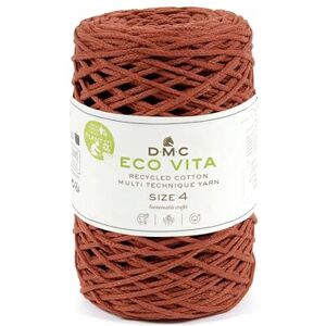 DMC Eco Vita 4, Burnt Orange Crochet Knitting Macrame Yarn, 250g DMC Eco Vita 4, Burnt Orange Crochet Knitting Macrame Yarn, 250g