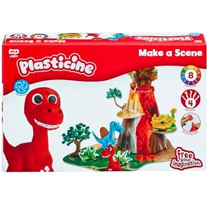 Plasticine The Original, Make A Scene Dinosaur Skwishems Set – Creative Modelling Clay Activity Kit with Tools & QR Video Guide – Make & Skwish Dinosaurs & Volcano – Reusable Mess-Free Fun – Ages 3+ Plasticine The Original, Make A Scene Dinosaur Skwishems Set – Creative Modelling Clay Activity Kit with Tools & QR Video Guide – Make & Skwish Dinosaurs & Volcano – Reusable Mess-Free Fun – Ages 3+