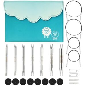 KNITPRO Nova Cubics Deluxe Interchangeable Needle Set 5" (13cm) 7 Sizes (4mm to 8mm) KNITPRO Nova Cubics Deluxe Interchangeable Needle Set 5" (13cm) 7 Sizes (4mm to 8mm)