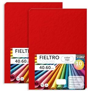 m-office Felt for Crafts, Coloured Felt, Soft and Flexible, Sewing Material, Patchwork Fabrics, Ideal for DIY Projects, Crafts or Decoration, 40 x 60 cm (Red, 20 Pcs) m-office Felt for Crafts, Coloured Felt, Soft and Flexible, Sewing Material, Patchwork Fabrics, Ideal for DIY Projects, Crafts or Decoration, 40 x 60 cm (Red, 20 Pcs)
