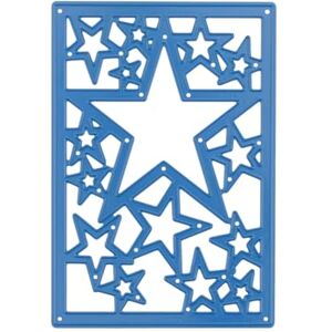 Nellie's Choice Cutting, Frame with Stars Shape Die, 13.8 x 9.5 cm, Card Making Supplies, Metal Dies for Scrapbooking, DIY and Paper Crafts, Blue, 138x95mm Nellie's Choice Cutting, Frame with Stars Shape Die, 13.8 x 9.5 cm, Card Making Supplies, Metal Dies for Scrapbooking, DIY and Paper Crafts, Blue, 138x95mm