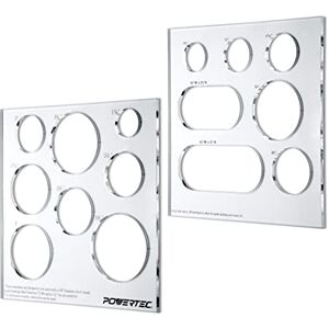 POWERTEC 71622 12 x 10 inch Clear Acrylic Decorative Templates, Circle/Grommet/Round Inlay Stencil Templates for Woodworking, Set of 2 POWERTEC 71622 12 x 10 inch Clear Acrylic Decorative Templates, Circle/Grommet/Round Inlay Stencil Templates for Woodworking, Set of 2