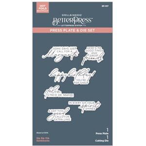 Spellbinders Sip Sip Ole Sentiments BetterPress Plate & Die Set from The Happier Hour Collection Spellbinders Sip Sip Ole Sentiments BetterPress Plate & Die Set from The Happier Hour Collection