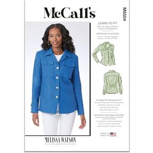 McCall's MCCALLS Sewing Pattern M8504K5 Misses' Jacket by Melissa Watson K5 (8-10-12-14-16) McCall's MCCALLS Sewing Pattern M8504K5 Misses' Jacket by Melissa Watson K5 (8-10-12-14-16)
