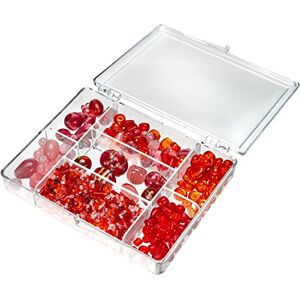 Rayher Glass beads, tab-box 115g, light red, miscellaneous, 1.2 x 1.05 x 0.24 cm Rayher Glass beads, tab-box 115g, light red, miscellaneous, 1.2 x 1.05 x 0.24 cm