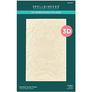 Spellbinders Notched Corner Florals 3D Embossing Folder from The Sealed for Christmas Collection Spellbinders Notched Corner Florals 3D Embossing Folder from The Sealed for Christmas Collection