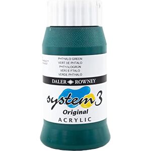 Daler Rowney Daler-Rowney System3 Acrylic Paint, Plastic Pot, 16.91oz 500 ml, Phthalo Green Daler Rowney Daler-Rowney System3 Acrylic Paint, Plastic Pot, 16.91oz 500 ml, Phthalo Green