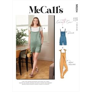 McCall's Sewing Pattern M8204ZZ ZZ (L-XL-XXL) Misses' Overalls McCall's Sewing Pattern M8204ZZ ZZ (L-XL-XXL) Misses' Overalls