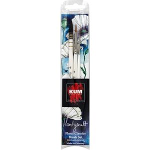 KUM 5146816 Artist's Brush Set 3-Piece Hand-Painted Floral Classics Brush Set KUM 5146816 Artist's Brush Set 3-Piece Hand-Painted Floral Classics Brush Set