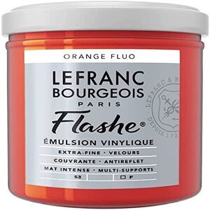 Lefranc Bourgeois Flashe, Extra-Fine Acrylic Vinyl Emulsion, Artists Quality, Fluorescent Orange, 125ml Pot Lefranc Bourgeois Flashe, Extra-Fine Acrylic Vinyl Emulsion, Artists Quality, Fluorescent Orange, 125ml Pot