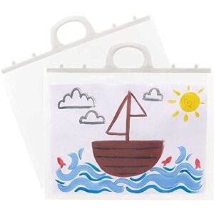Baker Ross FC921 Carry Case A3 Pack of 2, Carrier Bag for Kids Art Project, Plastic Folder for Artwork Baker Ross FC921 Carry Case A3 Pack of 2, Carrier Bag for Kids Art Project, Plastic Folder for Artwork