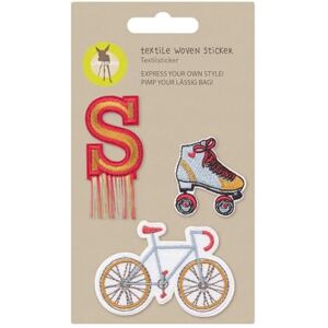 Lässig Textile Stickers Self-Adhesive Iron-On/Textile Woven Sticker Stick On, Bike., Standard Size, Daypack Lässig Textile Stickers Self-Adhesive Iron-On/Textile Woven Sticker Stick On, Bike., Standard Size, Daypack