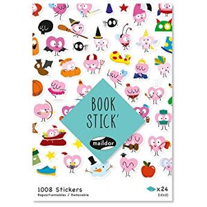 Maildor Ref AE199C Decorative Sticker Book (24 Pages) Love Heart Activities Designs A5 Sticker Sheets, 12 Designs (2 of Each), 1008 Stickers Included Maildor Ref AE199C Decorative Sticker Book (24 Pages) Love Heart Activities Designs A5 Sticker Sheets, 12 Designs (2 of Each), 1008 Stickers Included