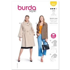 Burda Style Sewing Pattern B5824 Misses' Jacket & Coat Burda Style Sewing Pattern B5824 Misses' Jacket & Coat