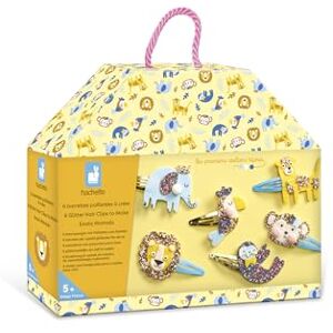 Janod Set of 6 hair clip to Create Exotic Animals Children's Creative Leisure Kit Fine motor skills and creativity From 5 years J09178, Yellow Janod Set of 6 hair clip to Create Exotic Animals Children's Creative Leisure Kit Fine motor skills and creativity From 5 years J09178, Yellow