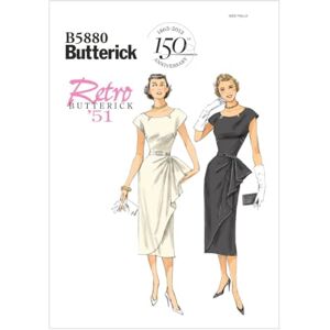 Butterick Patterns B5880 Size A5 6 8 10 12 14 Misses' Misses' Petite Dress and Belt, White Butterick Patterns B5880 Size A5 6 8 10 12 14 Misses' Misses' Petite Dress and Belt, White