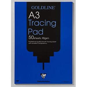 Clairefontaine Ref GPT1A3Z Goldline Professional Tracing Pad (Contains 50 Sheets) A3 (420 x 297mm) in Size, 90gsm Paper, FSC-Certified Suitable for Tracing Items Clairefontaine Ref GPT1A3Z Goldline Professional Tracing Pad (Contains 50 Sheets) A3 (420 x 297mm) in Size, 90gsm Paper, FSC-Certified Suitable for Tracing Items
