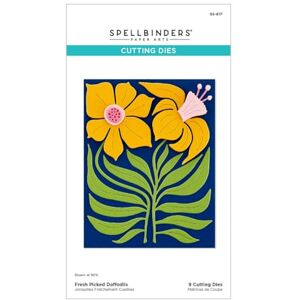 Spellbinders Daffodils Etched Dies from The Fresh Picked Collection, Metal, ONE Spellbinders Daffodils Etched Dies from The Fresh Picked Collection, Metal, ONE