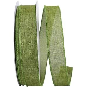 Reliant Ribbon Corp Reliant Ribbon 92573W-043-09K Everyday Linen Value Wired Edge Ribbon, 1-1/2 Inch X 50 Yards, Moss Reliant Ribbon Corp Reliant Ribbon 92573W-043-09K Everyday Linen Value Wired Edge Ribbon, 1-1/2 Inch X 50 Yards, Moss