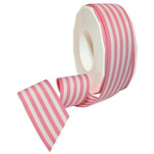 Morex Polyester Grosgrain Striped Decorative Ribbon, 20 Yard, Pink, 1-1/2 in Morex Polyester Grosgrain Striped Decorative Ribbon, 20 Yard, Pink, 1-1/2 in
